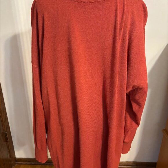Beautiful Terracotta Color Top (Rayon/Nylon) with Long Sleeves - 3x - Picture 5 of 11
